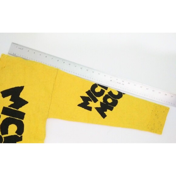 Disney Parks Size Small Mickey Mouse Yellow Sweater Pullover Knit Wool Blend - Picture 8 of 8